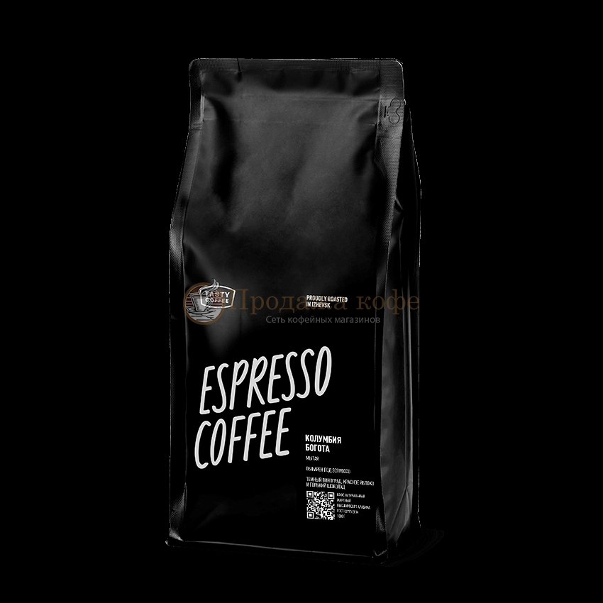 Кофе в зернах Tasty Coffee Колумбия Богота (Тейсти Кофе Колумбия Богота), 1 кг, вакуумная упаковка
