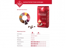 Кофе в зернах Julius Meinl President (Юлиус Майнл Президент)  1 кг, вакуумная упаковка