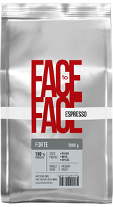 Кофе в зернах FACE TO FACE Forte (Форте) 1 кг, 100% Робуста 7162392