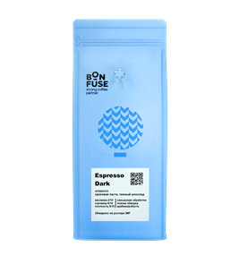 Bonfuse Espresso Dark (Эспрессо Дарк), кофе в зернах 50% Арабика 1 кг 7162099